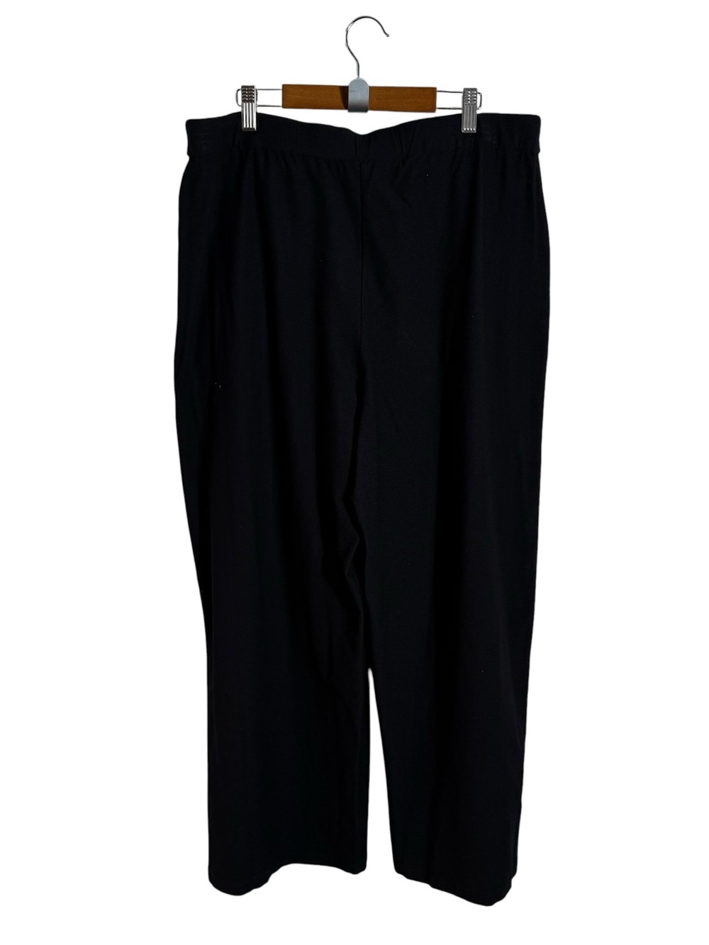 Eileen Fisher Stretch Crepe Wide Leg Crop Pants Black Size 14 - Picture 4 of 10